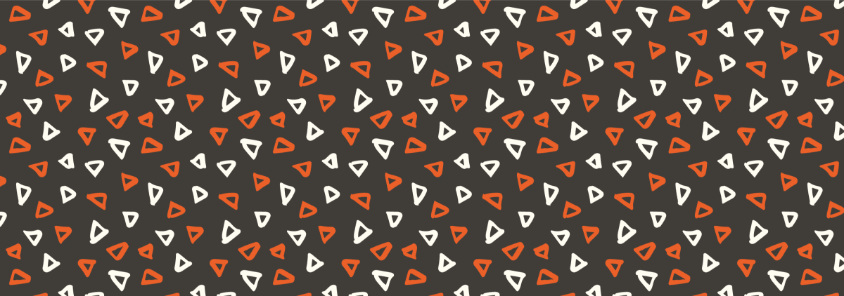 Orange and white triangles pattern